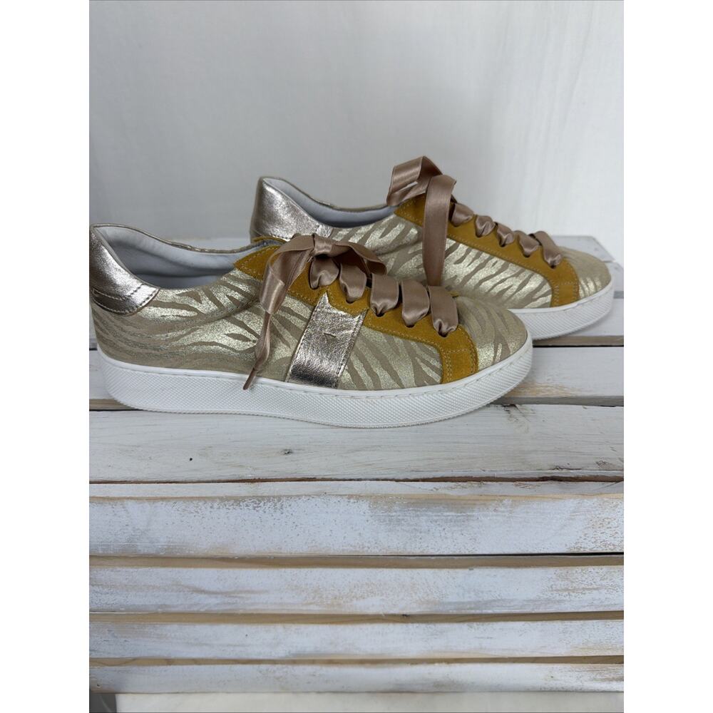 Casta Vaddia Multicolor Metallic Ribbon Sneakers Patterned Fashion Shoes EU 37 - Picture 3 of 5